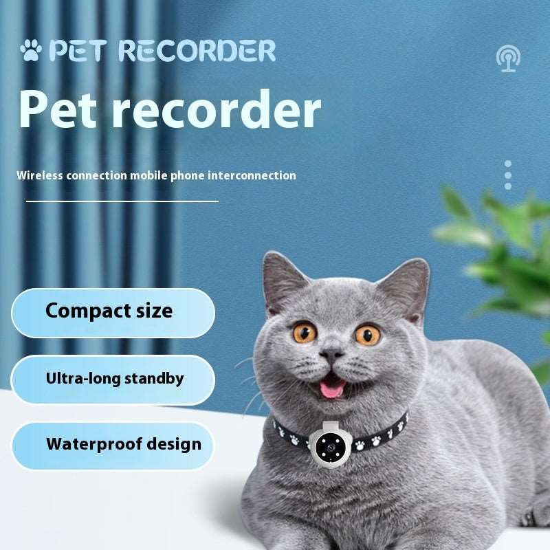 Pet Camera Collar - Motion Recorder & Tracker for Dogs and Cats with Video Recording