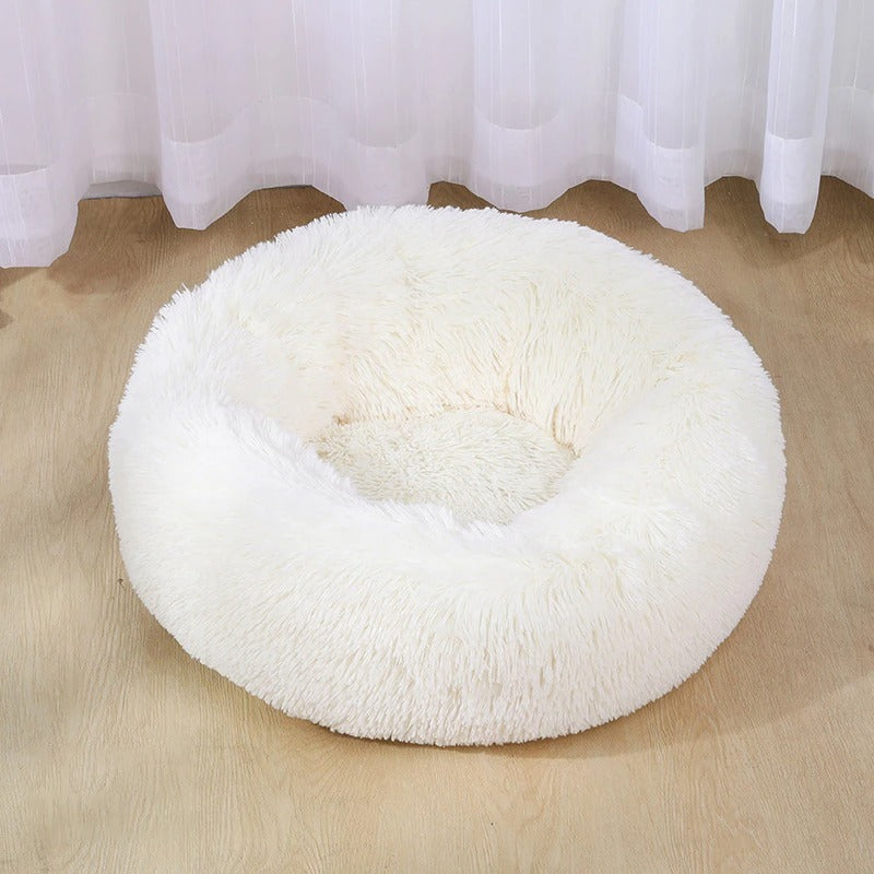 Super Soft Washable Dog Bed | Long Plush Calming Pet Bed for Deep Sleep, Velvet Sofa for Dogs & Cats
